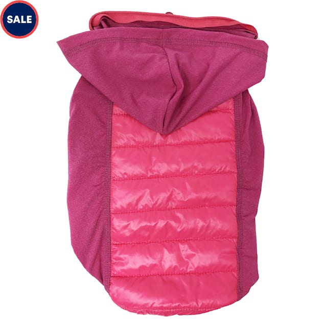 Pet Life Pink 'Apex' Lightweight Hybrid 4-Season Stretch and Quick-Dry Dog Coat with Pop Out Hood, X-Small - Carousel image #1