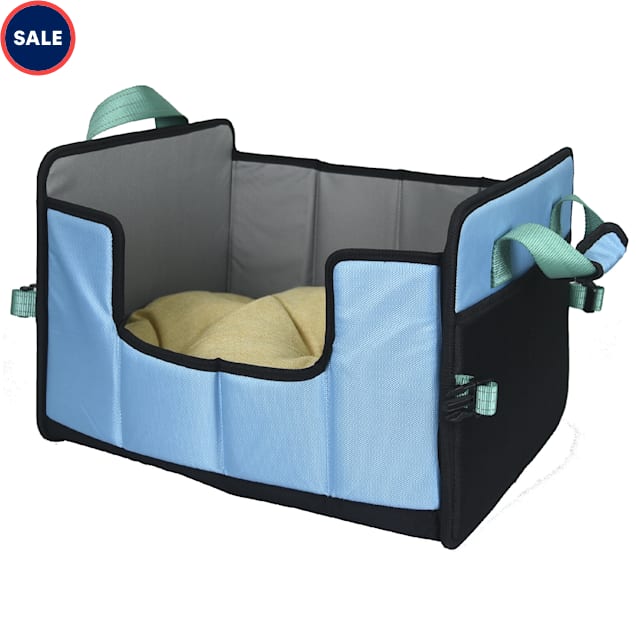Pet Life Blue 'Travel-Nest' Folding Travel Cat and Dog Bed, 17.7" L X 13.7" W - Carousel image #1