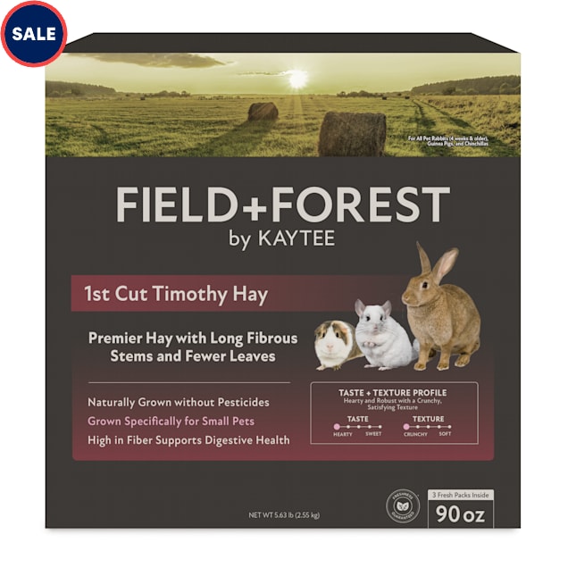 Kaytee Field+Forest 1st Cut Timothy Hay for Rabbits & Small Animals, 90 oz. - Carousel image #1