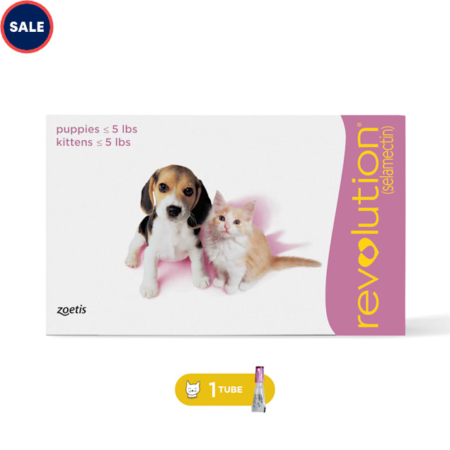 Revolution Topical Solution for Puppies and Kittens up to 5lbs, 1 Month Supply - Carousel image #1