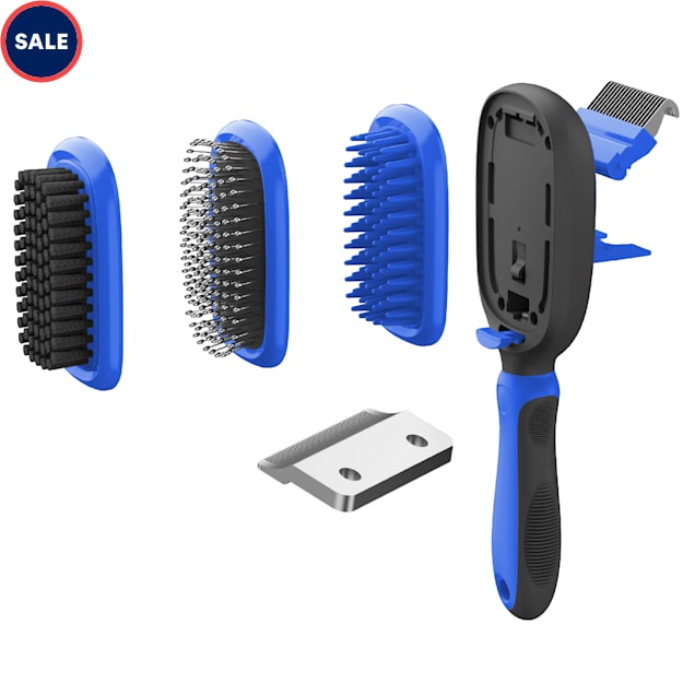Pet Life 'Conversion' Blue 5in1 Interchangeable Dematting and