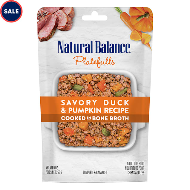 Natural Balance Platefulls Savory Duck & Pumpkin Recipe Wet Dog Food, 9