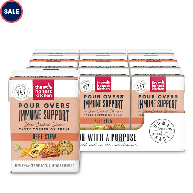 The Honest Kitchen Immune Support Pour Overs Beef Stew Wet Dog