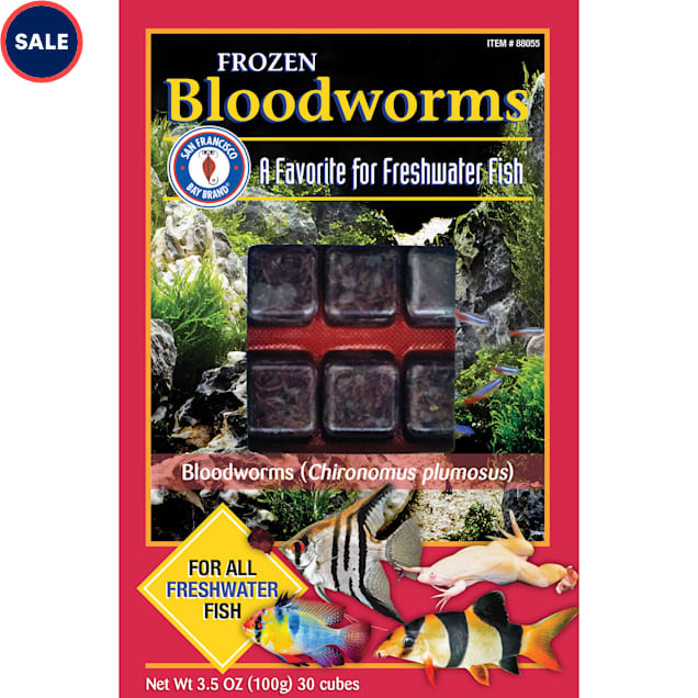 San Francisco Bay Brand Frozen Bloodworms, 3.5 oz. - Carousel image #1