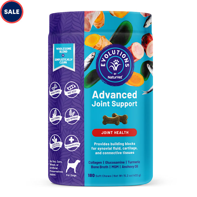 Evolutions By NaturVet Advanced Joint Support Dog Soft Chews, Count of 180 - Carousel image #1