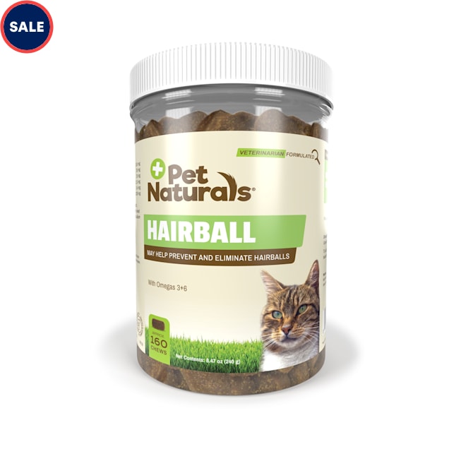 Pet Naturals Hairball Digestive Support Chicken Liver Flavored Cat Chews, Count of 160 - Carousel image #1