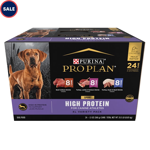 Purina Pro Plan Sport High Protein Wet Dog Food Variety Pack, 13 oz., Count of 24 - Carousel image #1