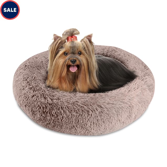 Pet Napper Blush Donut Dog Bed 22