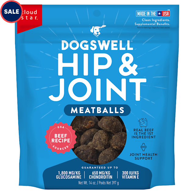 Dogswell Hip & Joint Beef Recipe Meatballs Dog Treats, 14 oz. | Petco