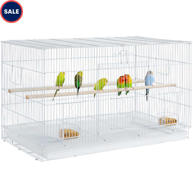 Topeakmart White 18 Flight Cage with Slide Out Tray for Birds Petco