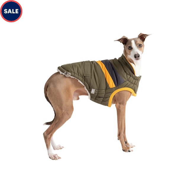 GF Pet Khaki Alpine Dog Puffer Jacket XX Small Petco