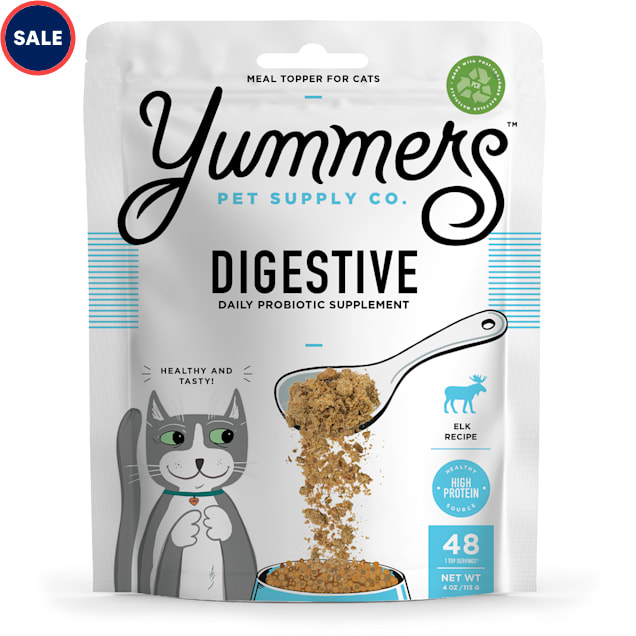 Yummers Digestive Functional MixIns Elk Cat Food Topper, 4 oz. Petco