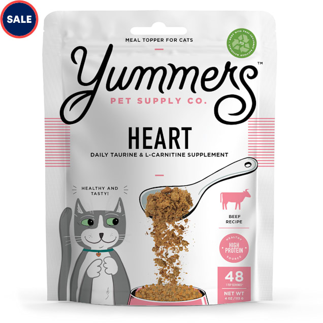 Yummers Heart Functional Mix Ins Beef Cat Food Topper 4 oz. Petco