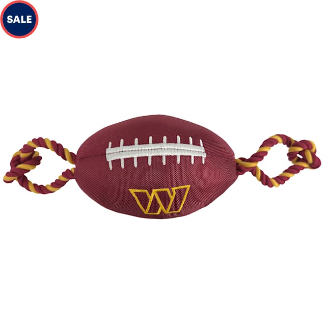 Pets First Washington Commanders Nylon Football Dog Toy, Medium - Carousel image #1