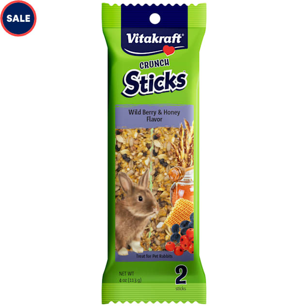 Vitakraft Wild Berry & Honey Flavor Crunch Sticks Treat for Rabbits, 4 oz. - Carousel image #1