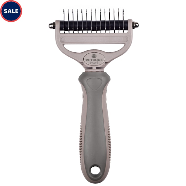 Petcode Paws Medium Duo Groomer Brush + Comb in One for Dogs & Cats in