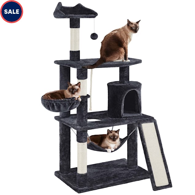 Topeakmart Black 3 Level Cat Tree Condo 62