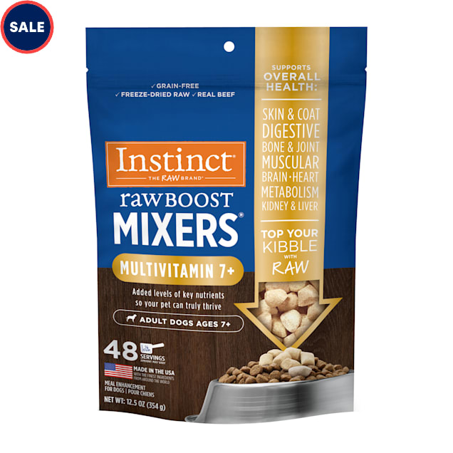 Instinct Freeze Dried Raw Boost Mixers Grain Free Multivitamin for Adult Dogs Ages 7+ Food Topper, 12.5 oz. - Carousel image #1