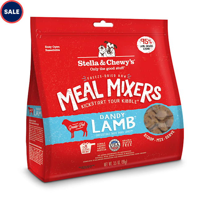Stella & Chewy's Freeze Dried Raw Dandy Lamb Meal Mixer High Protein Dry Dog Food Topper, 18 oz.