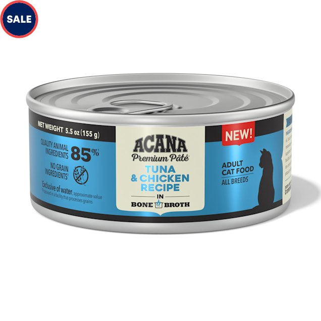 ACANA Tuna + Chicken in Bone Broth Wet Cat Food, 5.5 oz, Case of 12 - Carousel image #1