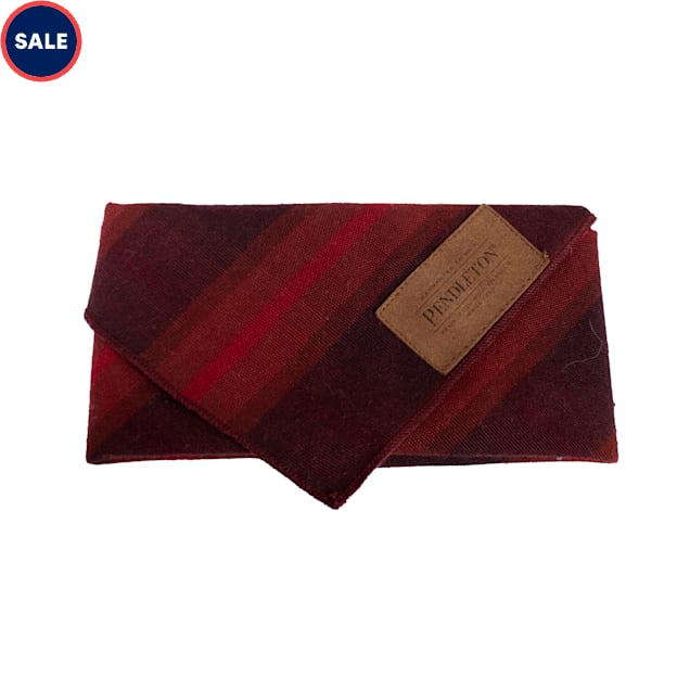 Pendleton Plaid Dog Bandana in Red Ombre Small Medium