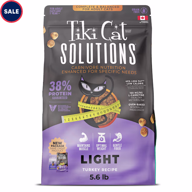 Tiki Cat Solutions Light, Turkey Dry Cat Food, 5.6 lbs. - Carousel image #1