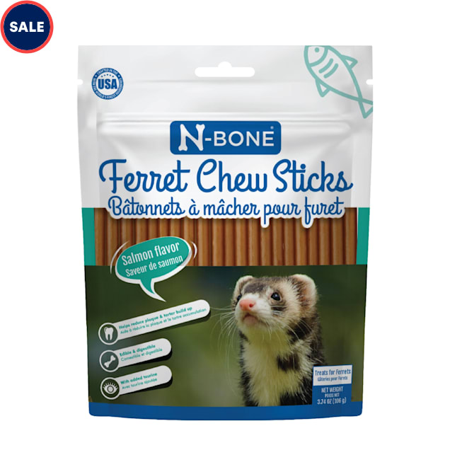 N-Bone Ferret Salmon Flavor Chew Sticks, 3.74 oz. - Carousel image #1