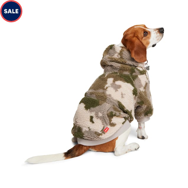 Reddy Sherpa Camo Hoodie for Dogs, XSmall Petco