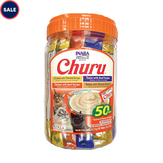 Inaba Churu Variety Box Beef & Cheese Cat Treats, .5 oz., Count of 50 - Carousel image #1