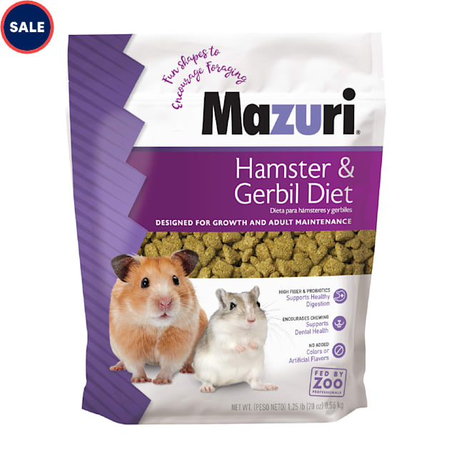 Mazuri Hamster & Gerbil Diet for Small Animals, 1.25 lbs. - Carousel image #1