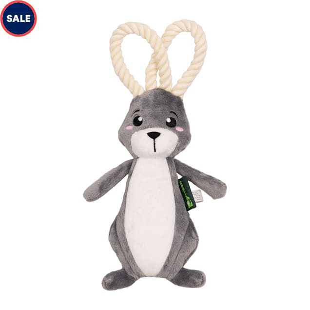 Grrreen Arctic Hare Medium Dog Toy with Rope Ears Eco Friendly