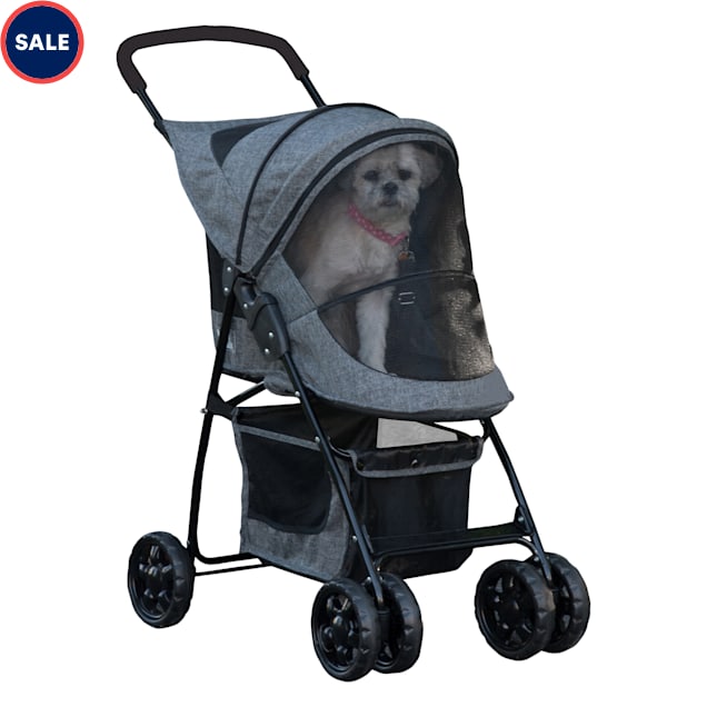 Pet Gear Gray Happy Trails Pet Stroller Petco