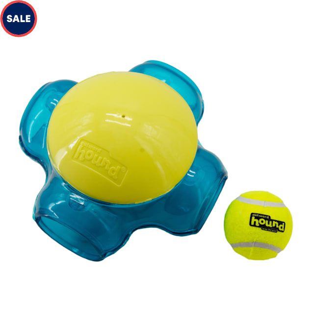 Outward Hound Tennis Maze Craze Interactive Squeaky Dog Toy, Small - Carousel image #1