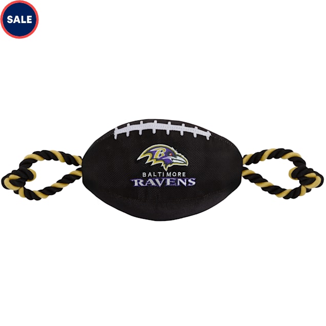 Pets First Baltimore Ravens Nylon Football Dog Toy, Large - Carousel image #1