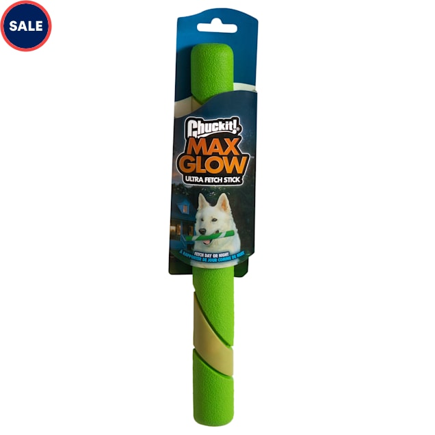 Chuckit Max Glow Outdoor Fetch Stick Rubber Dog Toy Medium 12 L Petco