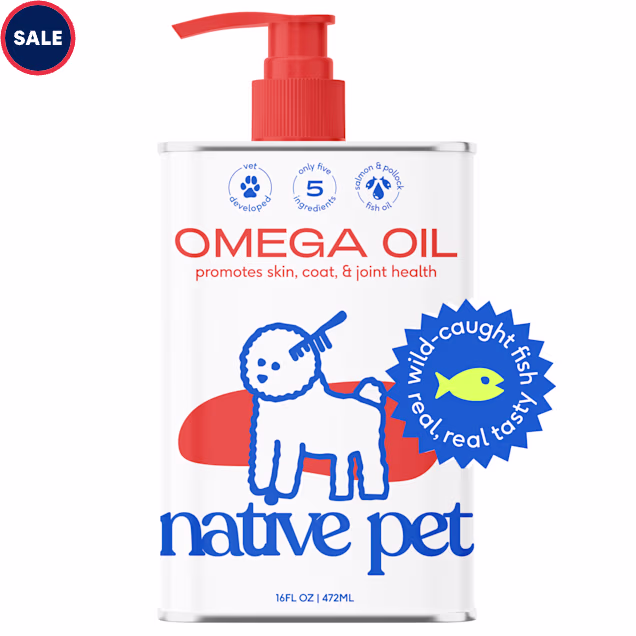 Native Pet Omega-3 Fish Oil & Alaskan Salmon Oil Skin & Coat Health Supplement for Dogs, 16 fl. oz. - Carousel image #1