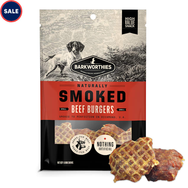Barkworthies Smoked Beef Patty Dog Treats, 3.3 oz., Count of 6 - Carousel image #1