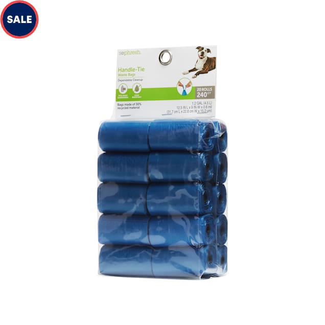 So Phresh Blue Handle Tie Dog Waste Bags Count of 240