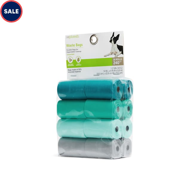 So Phresh Aqua Unscented Dog Waste Bags, Count of 240 - Carousel image #1