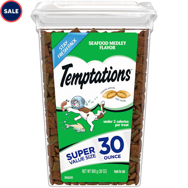 Temptations Classic Seafood Medley Flavor Crunchy and Soft Cat