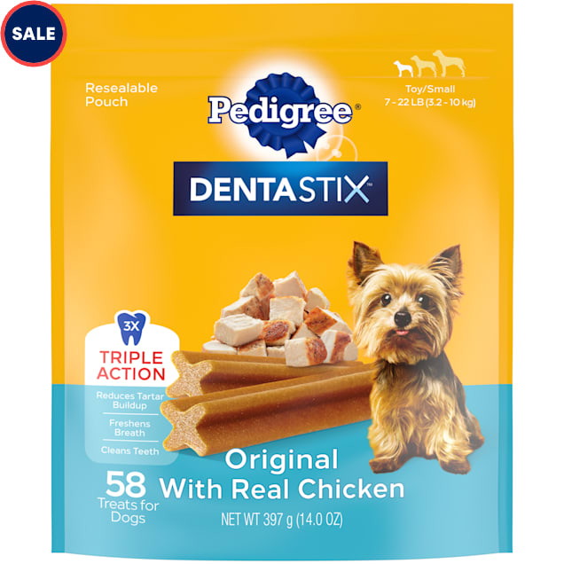 Pedigree Dentastix Original Flavor Bones Toy Small Dog Dental Treats 13.97 oz. Count of 58