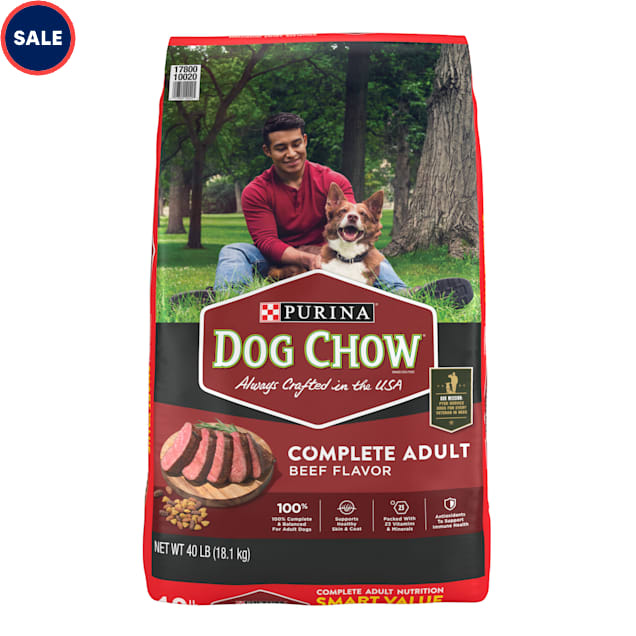 Purina Dog Chow Complete Kibble Beef Flavor Adult Dry Dog Food 40