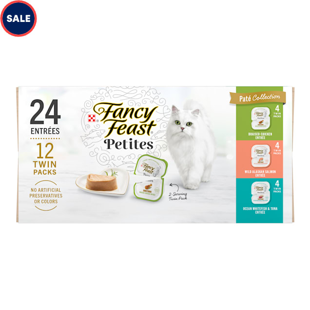 Fancy Feast Gourmet Petites Pate Collection 24 Servings Wet Cat