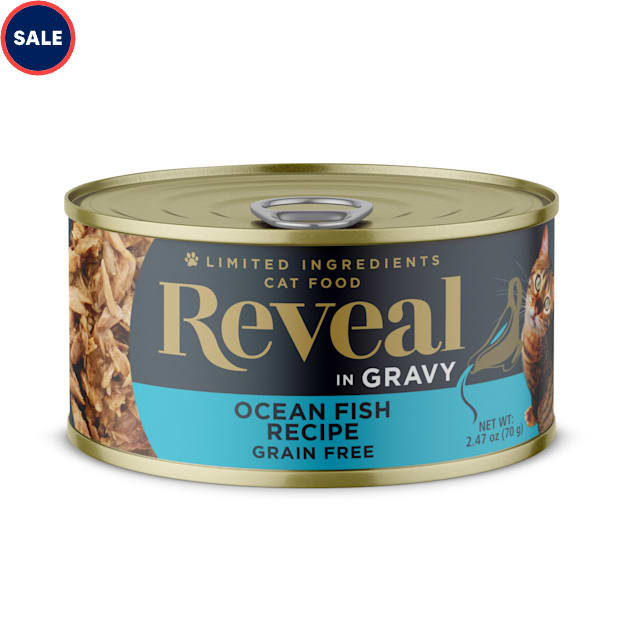Reveal Limited Ingredient Natural Grain Free Ocean Fish in Gravy Wet Food for Cats 2.47 oz. Case of 24