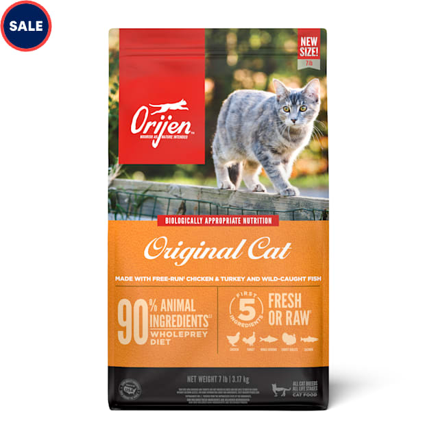 ORIJEN Original Chicken & Turkey and Wild-Caught Fish Dry Cat Food, 7 lbs. - Carousel image #1