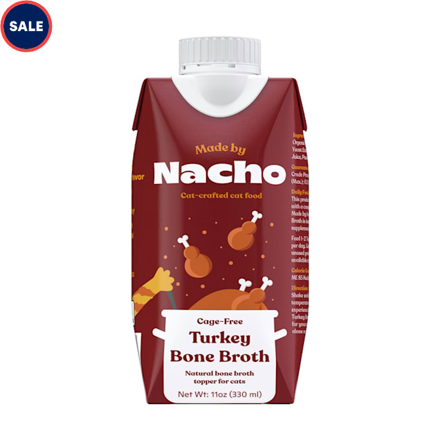 Made by Nacho Hydrating Cage free Turkey Premium Bone Broth Cat Food 11 oz. Petco
