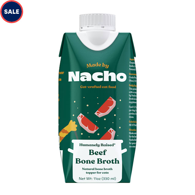 Made by Nacho Hydrating, Humanely Raised Beef, Premium Bone Broth Cat