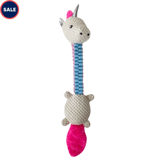 Bark A Boo Unicorn Beach Party Braided Nylon Neck Dog Toy XX Large
