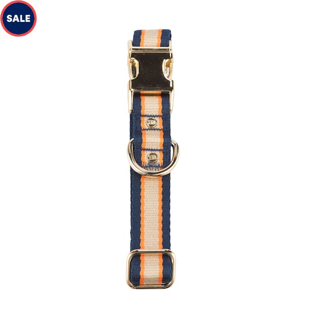 Harry Barker Tan Classic Striped Dog Collar, Medium - Carousel image #1