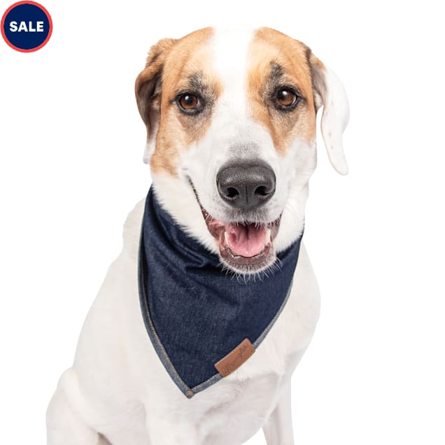Wrangler Denim Bandana Dog Apparel X Small Small Dark Blue
